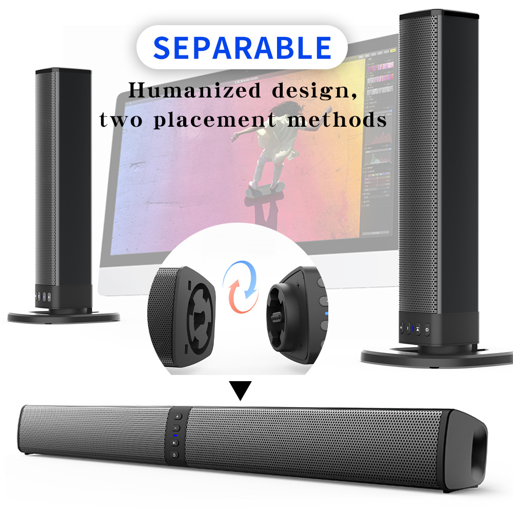 Audio Music Spotify - Detachable Soundbar Bluetooth Speaker Home Outdoor