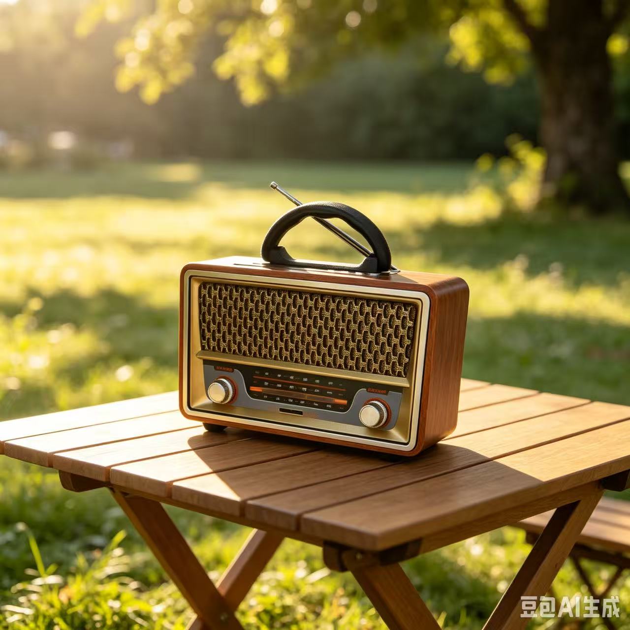 Audio X Music - Retro High-Quality Wooden Portable Radio Music