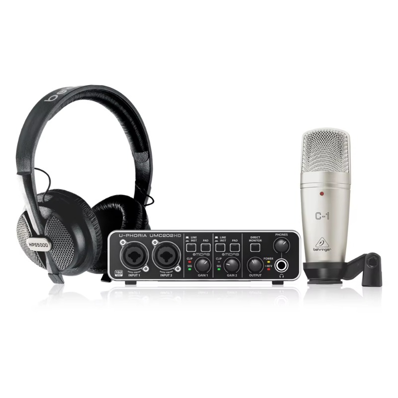 Audio Music Recording - Behringer U-Phoria Studio Pro Recording Bundle