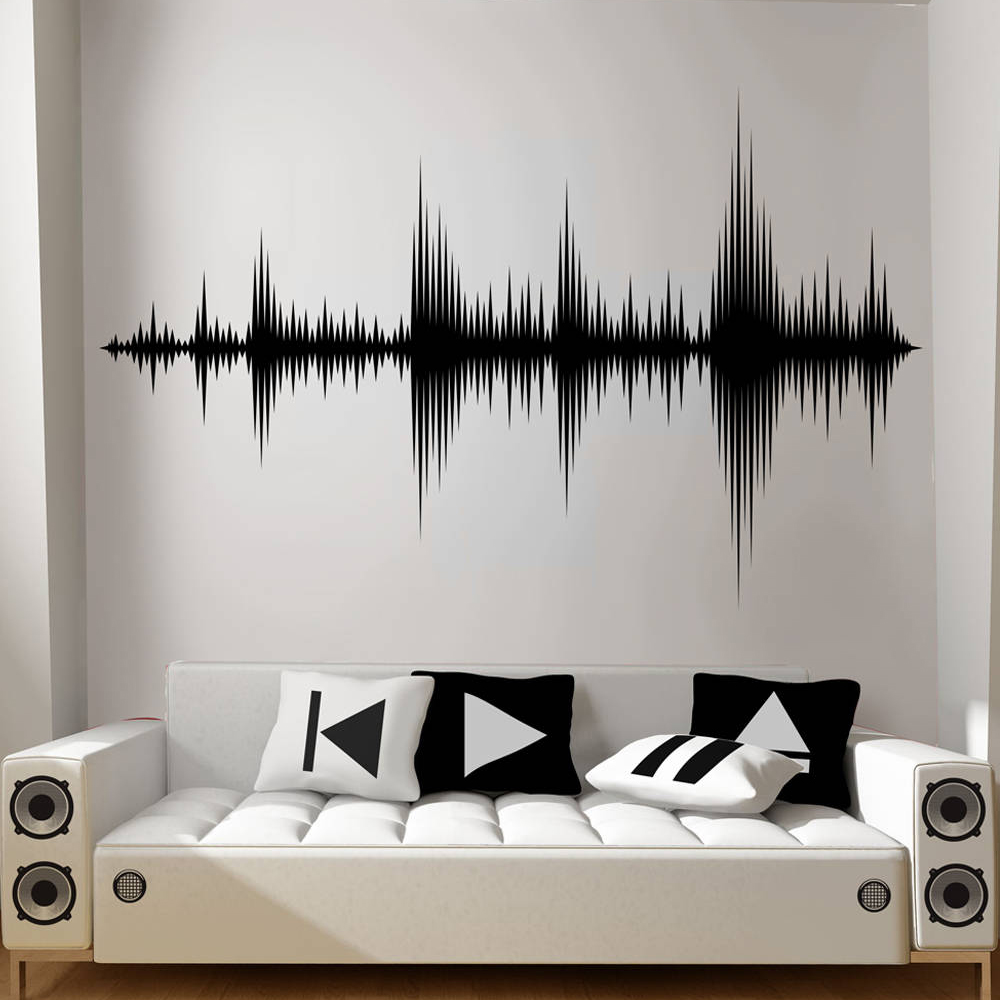 Audio Wave Wall Decal Sound Wa - Audio Music Wave ulasan dan harga