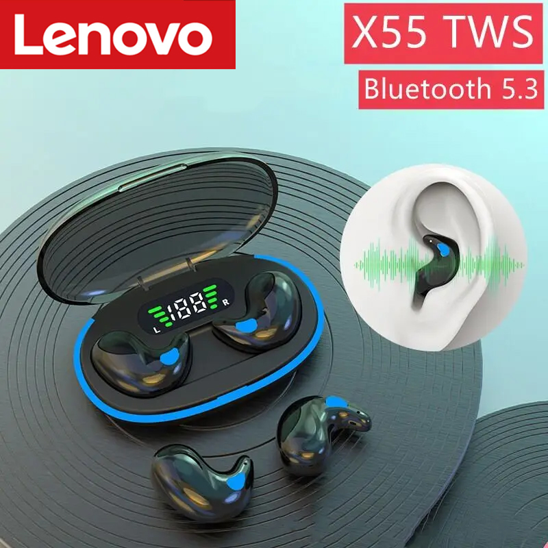 Lenovo X55 TWS Mini Earpods BT - Audio Music Apple ulasan dan harga