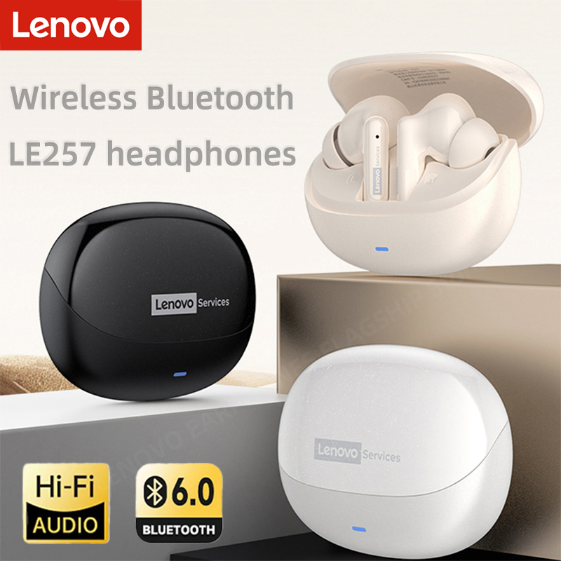Lenovo LE257 Headphones TWS Wi - Audio Music Apple ulasan dan harga