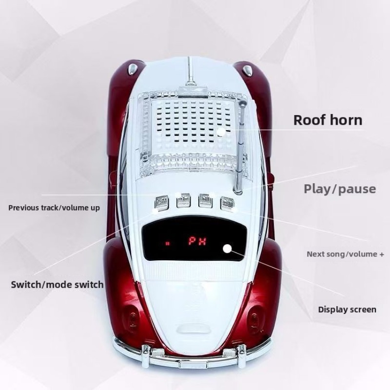 Beetle Car Model Bluetooth Spe - Audio Music Spotify ulasan dan harga
