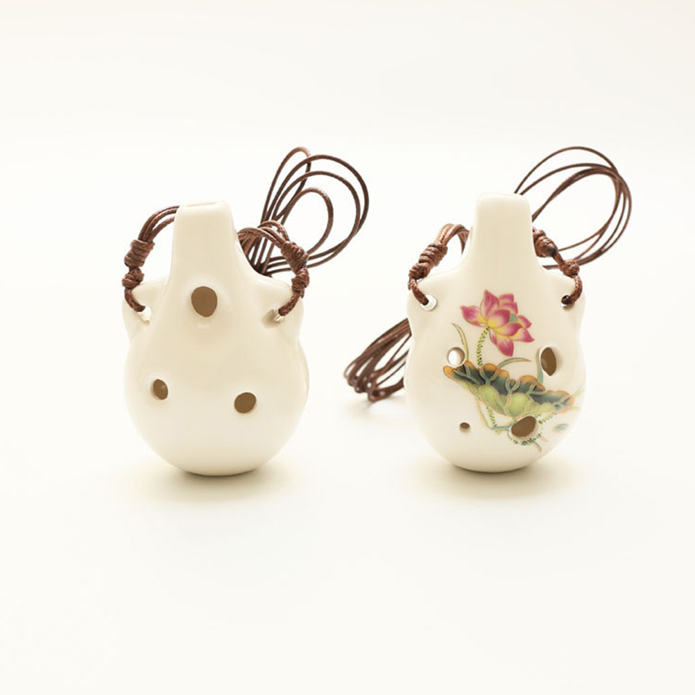 6-Hole Ocarina Flower Modeling - Ocarina Ceramic ulasan dan harga