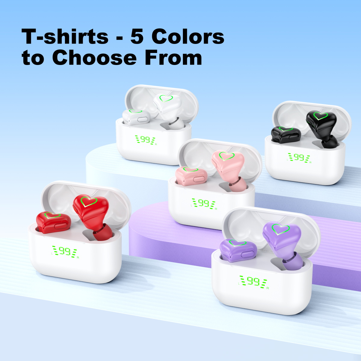New Heart Shaped Wireless Blue - Audio Music Apple ulasan dan harga