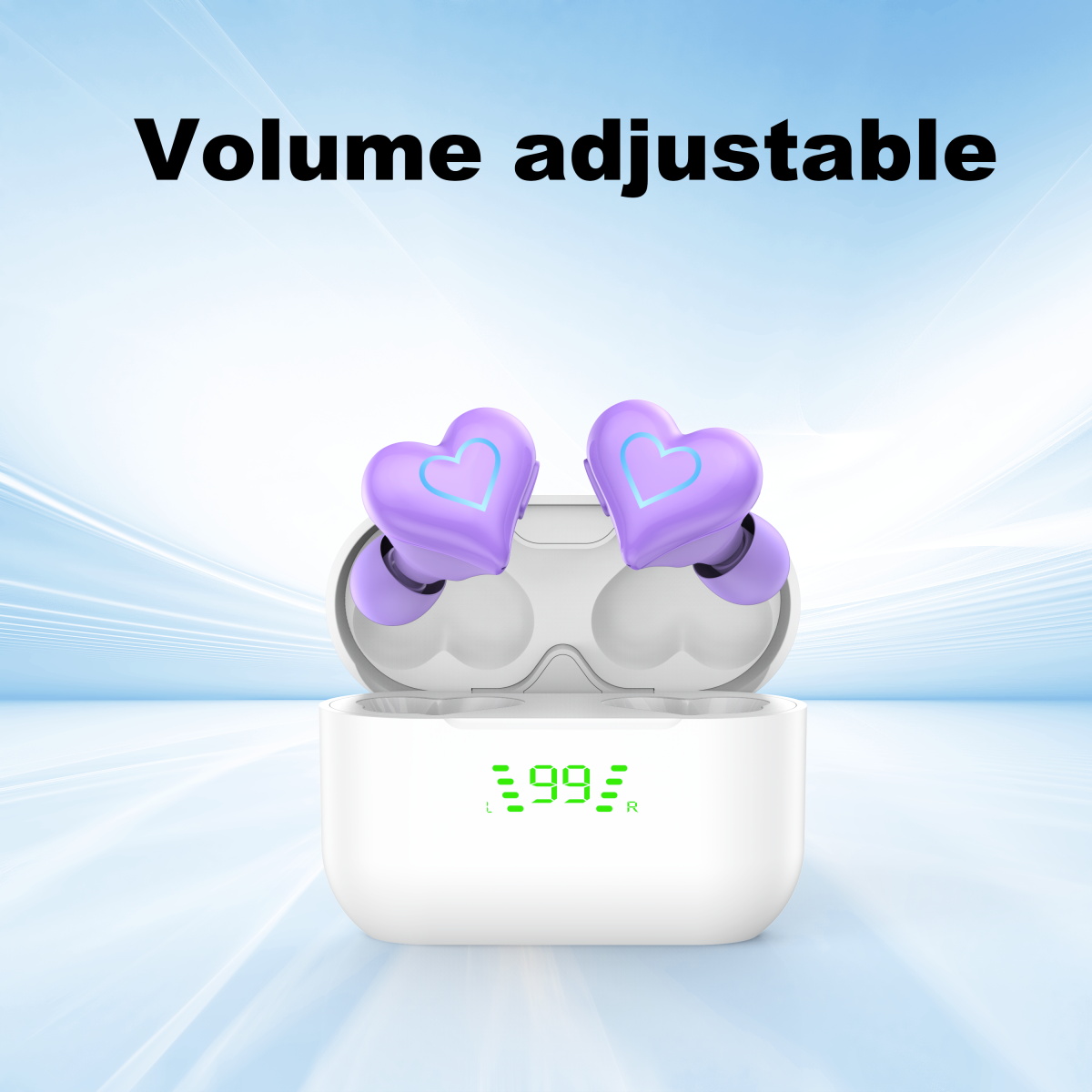 New Heart Shaped Wireless Blue - Audio Music Apple ulasan dan harga