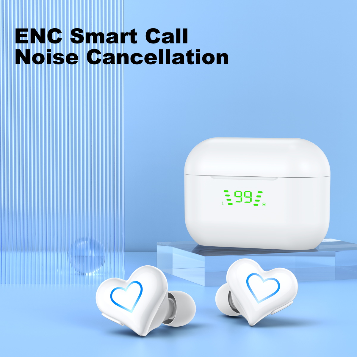 New Heart Shaped Wireless Blue - Audio Music Apple ulasan dan harga